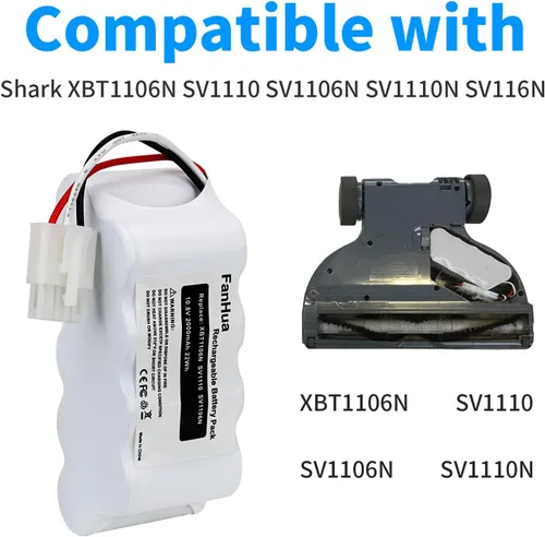 Miniatura 4 de Batería de repuesto de 10.8 V compatible con Shark XBT1106N SV1110 SV1106N SV1110N SV116N Freestyle Navigator aspiradora inalámbrica