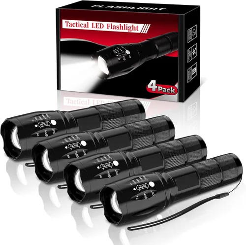 Miniatura 10 de CREE XML T6 3000 lúmenes táctico linterna LED, 5 modos, impermeable 4-Negro