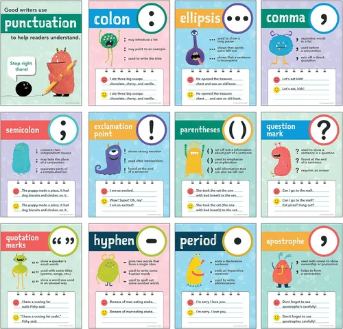 Miniatura 9 de Carson Dellosa 12 pósteres educativos, mapas de 11 x 17 pulgadas, suma, valor posicional, resta, división, gráficos de multiplicación y arte