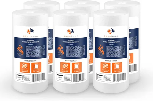 Aquaboon Cartucho de filtro de agua de repuesto para sedimentos de agua de 5 micrones, 10 x 4.5 pozos para toda la casa, compatible con DGD-5005,