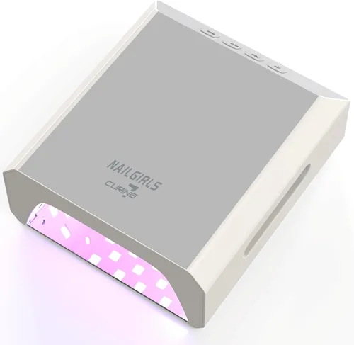 NAILGIRLS Lámpara de uñas LED UV profesional de 60 W para salón y tecnología de uñas, 80 cuentas LED de esmalte de gel de secado rápido, recargable