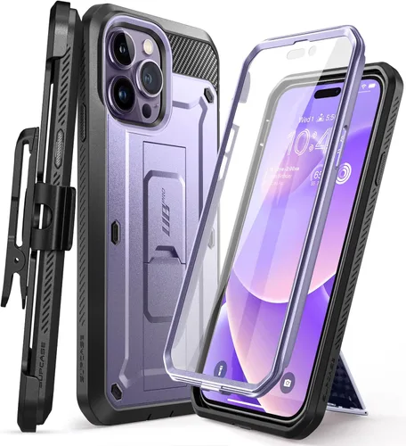 Miniatura 13 de SUPCASE Funda para iPhone 14 Pro Max con protector de pantalla (Unicorn Beetle Pro), [soporte integrado y clip para cinturón] Funda protectora