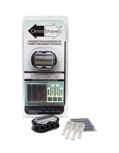 Omnishaver prémium con kit de cartucho: la forma más rápida de afeitarse la cabeza, las piernas, los brazos, el cuerpo|una alternativa a las