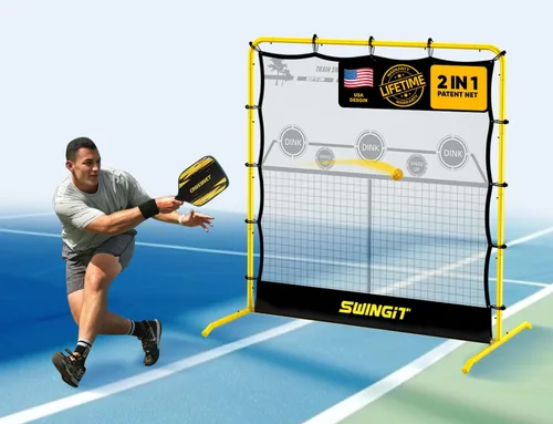 Miniatura 2 de SwingIt Red de rebote de práctica de pickleball de 6 pies, mini red de bolas de pepinillo portátil para entrada al aire libre, patio trasero