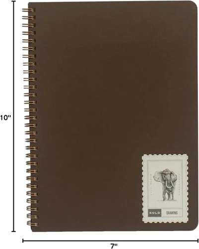 Miniatura 8 de Kolo - Cuaderno de dibujo de 7 x 10 pulgadas, encuadernado en espiral, 100 libras/163 gsm, ideal para grafito y lápiz