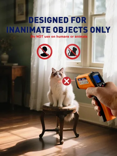 Miniatura 8 de SMART JERRY - Pistola de termómetro infrarrojo Pistola de temperatura digital sin contacto con rango de -58 °F a 788 °F para cocinar, HVAC Uso