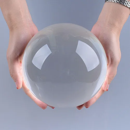 Miniatura 3 de LONGWIN Bola de cristal de adivinación de 5.906 in (5,9 pulgadas) Bolas de cristal decorativas Globo Esfera Soporte de madera libre Transparente