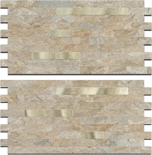 Miniatura 26 de StyloVue 20 hojas para despegar y pegar para cocina, mármol blanco con aspecto de metal plateado que se pega en azulejos para mejorar tu cocina