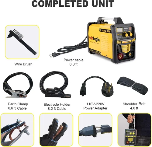 Miniatura 2 de Máquina de soldadura por arco de 110 V/220 V, pantalla digital, varilla máxima de 165 A 5/32 pulgadas, soldador de palo resistente, soldadura fácil