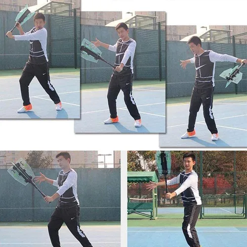 Miniatura 7 de Entrenador de swing de resistencia de entrenamiento de tenis, Raqueta de Padle de entrenamiento profesional, Raqueta de tenis para adultos, Raqueta
