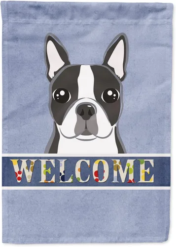 Miniatura 79 de Caroline's Treasures BB1405GF Bandera de jardín de bienvenida de bulldog inglés, Bandera de buzón azul, bandera decorativa para el patio, obra