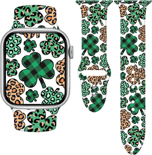 Miniatura 39 de Correa de reloj Holidays compatible con Apple Watch Series 11 10 9 8 7 6 5 4 3 Ultra SE para mujeres y hombres, correa de calabaza de silicona suave
