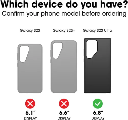 Miniatura 2 de OtterBox Funda para Galaxy S23 Ultra Defender Series, color negro, resistente y duradero, con protección de puerto, incluye soporte de clip