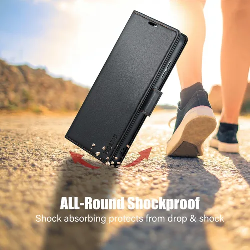 Miniatura 6 de Funda para Samsung Galaxy A42 5G con bloqueo RFID, tarjetero y función atril magnético, funda de piel con tapa para Samsung Galaxy A42 5G de 6.6
