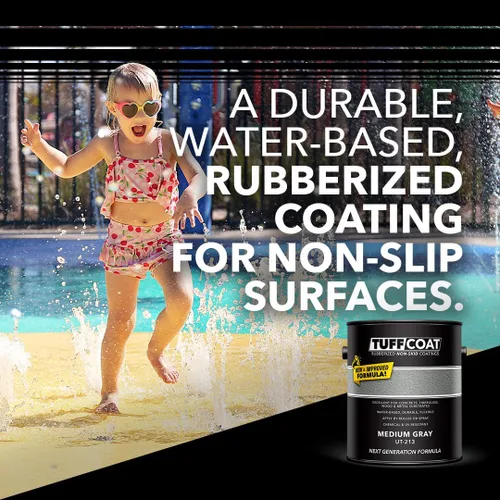 Miniatura 3 de Tuff Coat UT-213 Gris Medio - 5 Galones: Revestimiento sumergible, a base de agua, de goma antideslizante