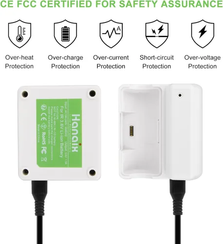 Miniatura 5 de Cargador adaptador de 3.6V para iRobot Braava Jet 240 Floor Mopping Robot Batería (blanco)