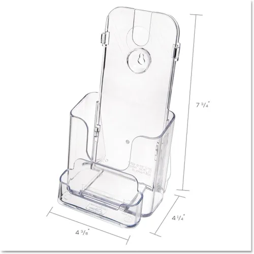Miniatura 4 de Deflecto 78601 Porta documentos transparente rígido para folletos de encimera con tarjetero