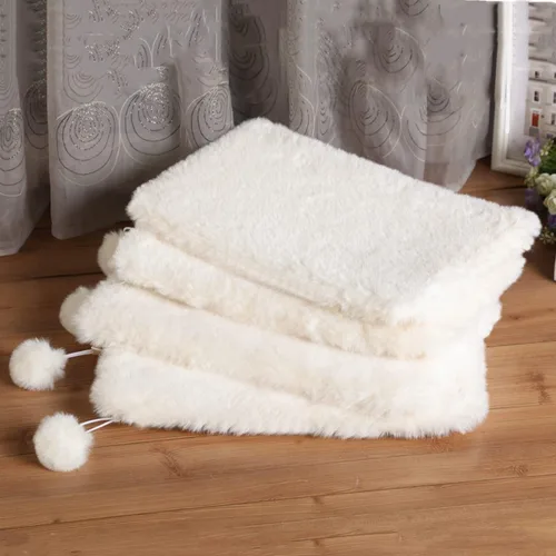 Miniatura 8 de SHENGOCASE Paquete de 2 cojines de repuesto de 18" x 18" de piel sintética de conejo para caseta de gato. Almohadilla de cojín de cama para gato