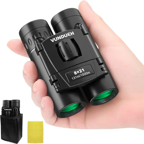 Miniatura 7 de Mini prismáticos compactos para adultos y niños – Binocular pequeño impermeable de alta potencia de fácil enfoque, ideal para observación de aves