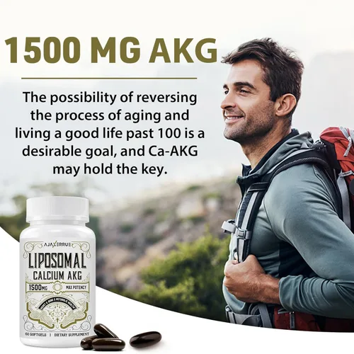 Miniatura 8 de Suplemento AKG de calcio liposomal de 1500 mg (ácido alfa-cetoglutárico), más eficaz que AAKG, Ca AKG para la longevidad, defensa de la edad