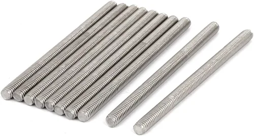 Miniatura 39 de uxcell M3 x 2.362 in 0.020 in Pitch 304 Varillas totalmente roscadas de acero inoxidable barra 10 piezas