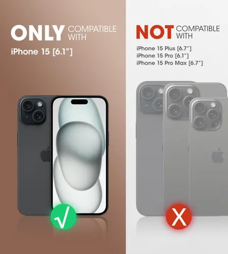Miniatura 2 de SUPCASE Funda para iPhone 15 con soporte y clip para cinturón (Unicorn Beetle Pro), [protector de pantalla integrado]