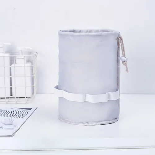 Miniatura 5 de INVODA Bolsa de cosméticos con cordón, bolsa de maquillaje de viaje para mujer, bolsa de aseo portátil con cordón, bolsa organizadora de maquillaje