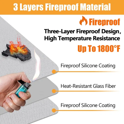 Miniatura 4 de Tapete para hoguera de 18.5 pulgadas compatible con accesorios Solo Stove Mesa y Mesa XL, tapete ignífugo compatible con Solo Stove Mesa, tapetes