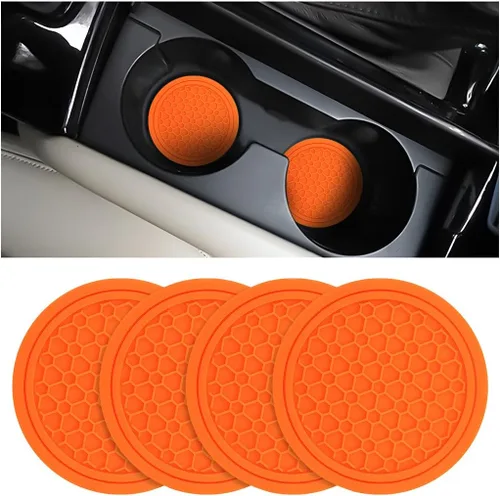 Miniatura 28 de Mandark 2 piezas posavasos para portavasos de automóvil, almohadillas antideslizantes de 2.75 pulgadas para insertar en portabotellas de agua