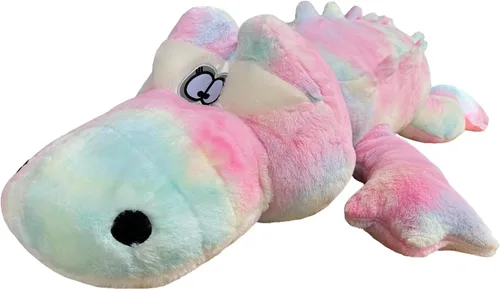 Miniatura 13 de Almohada de felpa de cocodrilo, animal de peluche de cocodrilo de 38 pulgadas, decoración del hogar, regalo de Navidad, San Valentín, cumpleaños