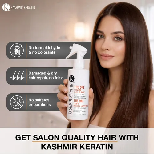 Miniatura 4 de Kashmir Keratin THE ONE - Acondicionador sin enjuague 12 en 1 en spray para el tratamiento del cabello (3.38 onzas líquidas) desenreda, suaviza