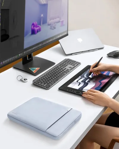 Miniatura 8 de tomtoc Funda protectora giratoria de 360° para laptop de 15 pulgadas MacBook Air M4/A3241 2025, M3/A3114 2024, M2/A2941 2023, MacBook Pro de 15 Azul