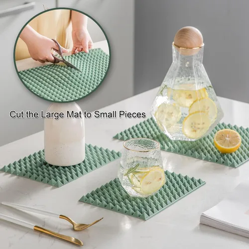 Miniatura 4 de Colinda Alfombrilla de silicona para secar platos y tazas, salvamanteles extra grandes para platos calientes, ollas calientes y almohadillas de gran