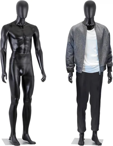 Miniatura 9 de Maniquí femenino de cuerpo completo con cabeza ajustable, extremidades flexibles, diseño desmontable de 69 pulgadas, forma de vestido con base