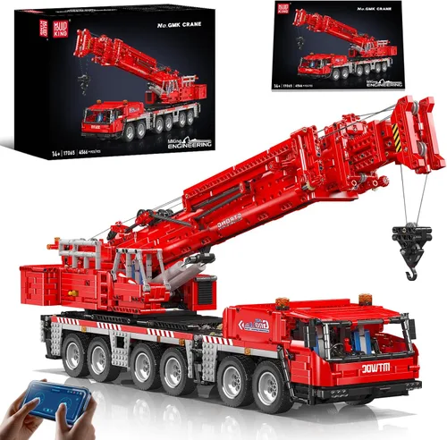 Mould King 17065 GMK Kit de construcción de grúa móvil, más de 4566 piezas, modelo de camión de ingeniería de control remoto con motores, juguete de