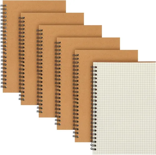 Miniatura 9 de Epakh Paquete de 6 cuadernos en espiral a granel, cuaderno de espiral de tapa dura de regreso a clases, 5.5 x 8.3 pulgadas, cuaderno de notas