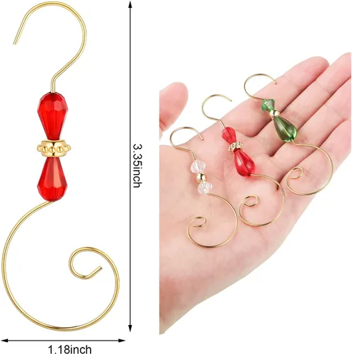 Miniatura 2 de Ripeng 36 Piezas Gancho de Adorno de Acrílico con Alambre para Árbol Colgante, Decoración del Hogar, 4 Estilos