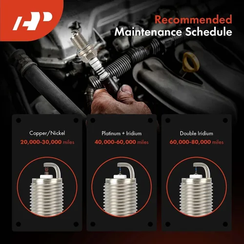 Miniatura 6 de A-Premium Bujías de iridio platino compatibles con Nissan Altima 2007-2013, Rogue, Rogue Select, Sentra, Versa, Versa Note, Frontier, NV200 &