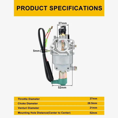 Miniatura 6 de Panari Carburador EB3500X para Honda EB5000X EM5000SX EB3500 EB6500X EW171 EB6500SX Piezas del generador Reemplazar 16100-ZE3-F12 16100-ZE3-704