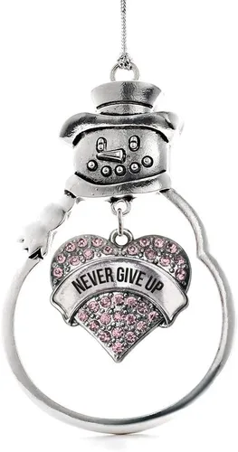 Miniatura 78 de Inspired Silver - Big Sis - Adorno de Navidad plateado - Adorno de árbol de Navidad con dije de corazón con circonita cúbica - Decoración colgante