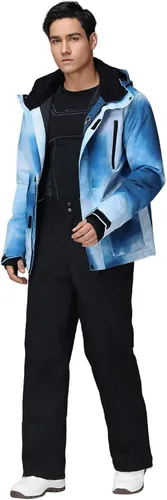 Miniatura 3 de Oymyakon Traje de esquí para hombre, impermeable, para nieve, chaqueta y pantalones de snowboard, para invierno, al aire libre, a prueba de viento