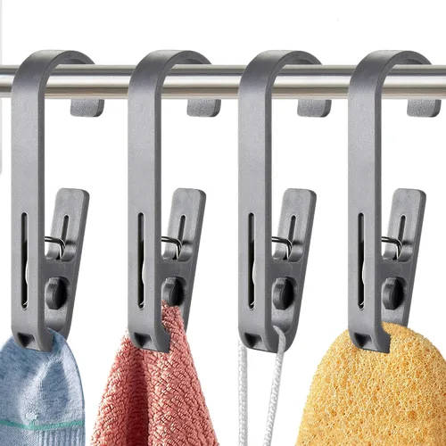 Ganchos de lavandería con clips, organizador de armario, abrazaderas para calcetines, sujetadores para botas, toallas para baño, armario, cocina,