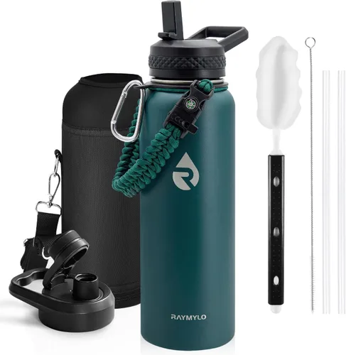 Miniatura 87 de RAYMYLO Botella de agua aislada de 24 onzas, de acero inoxidable con triple pared al vacío (fría durante 48 horas, caliente durante 24 horas), a