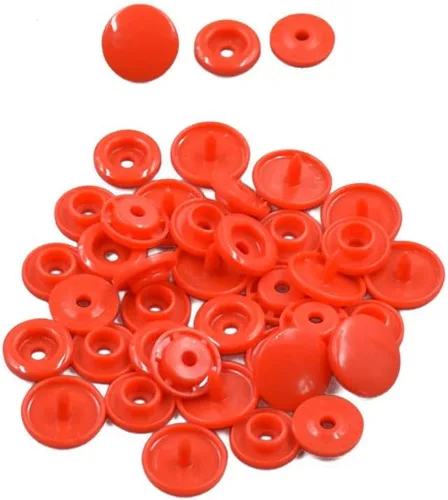 Miniatura 7 de Botón a presión de plástico rosa brillante tamaño 20 100Sets coser en sujetadores de plástico para ropa brillante T5 redondo -B47 Rosa brillante-b47