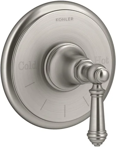 Miniatura 4 de KOHLER K-T72769-4-BV Artifacts - Moldura de válvula termostática con mango de palanca, bronce cepillado vibrante