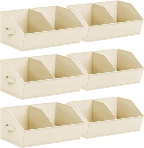 Miniatura 23 de Homsorout Organizadores de Armario y Contenedores de Almacenamiento - Paquete de 4 Contenedores de Almacenamiento Plegables Divididos Trapezoidales