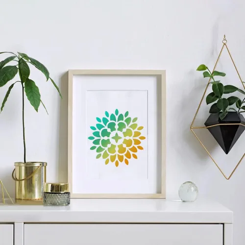 Miniatura 8 de 64 plantillas de pintura (3.543 in x 3.543 in), plantilla de puntos de mandala de DaKuan para creación artística, murales, libros, telas, creación