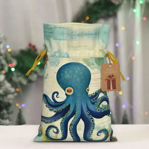 Miniatura 8 de Zelamiee Bolsas de regalo de arpillera con cordón de pulpo, perfectas para Pascua, día de San Valentín, festivales y fiestas, 8.3 x 11.8 pulgadas