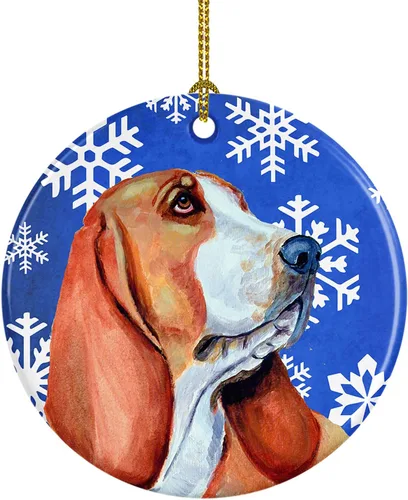 Miniatura 185 de Caroline's Treasures Cavalier Spaniel - Adorno de cerámica para colgar en el árbol de Navidad, para el hogar, Navidad, fiestas, regalo, 3 pulgadas