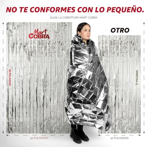 Miniatura 3 de Paquete de 4 mantas de emergencia de Mylar espaciales, equipo de supervivencia y suministros reutilizables térmicos para campamento, caza, primeros